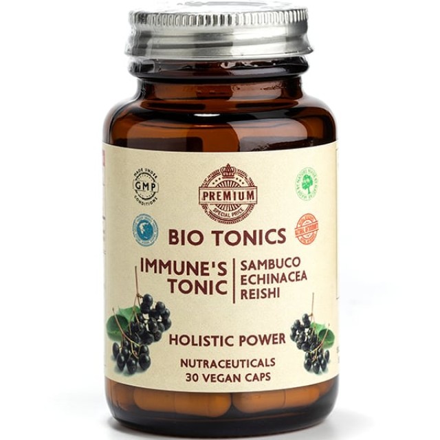 Bio Tonics Immunes Tonic Sambuco & Echinacea & Reishi Συμπλήρωμα Δι...