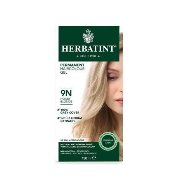 Herbatint Permanent Haircolor Gel 9N Ξανθό Μελί