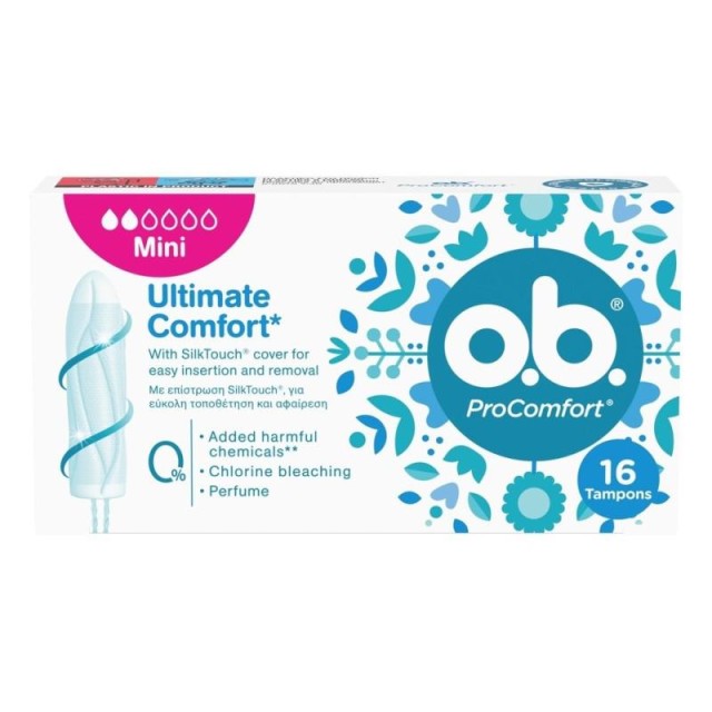 O.B. ProComfort SilkTouch Ταμπόν Mini, 16 τεμαχια