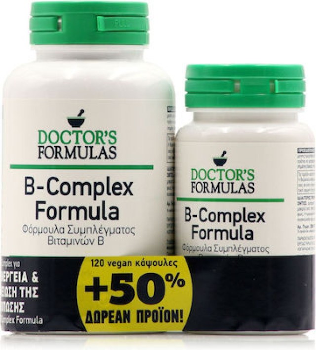 Doctors Formulas B-Complex Formula 120 κάψουλες + Δώρο 60 κάψουλες