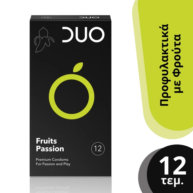 Duo Fruit Passion Flavored Condoms 12 Pieces