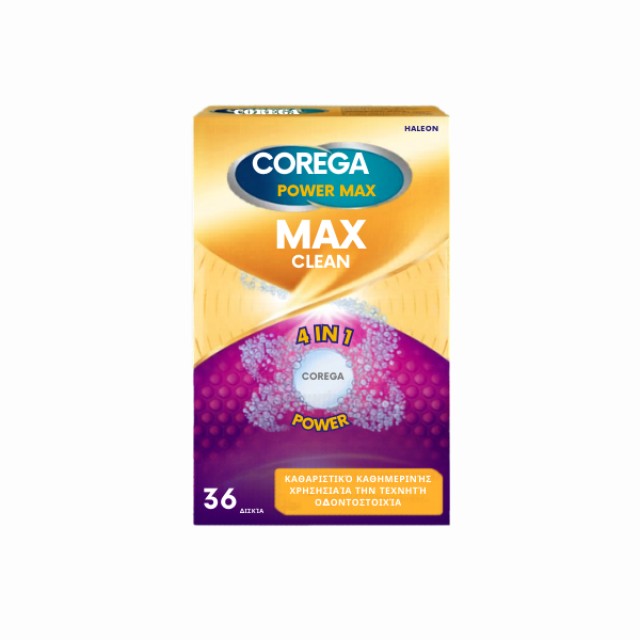 Corega Power Max Clean 4in7 Καθαριστικά Δισκία για Τεχνητές Οδοντοσ...