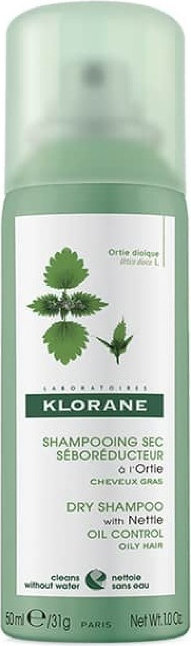 Klorane Dry Shampoo with Nettle Ξηρό Σαμπουάν με Τσουκνίδα για Λιπαρά Μαλλιά, 50ml