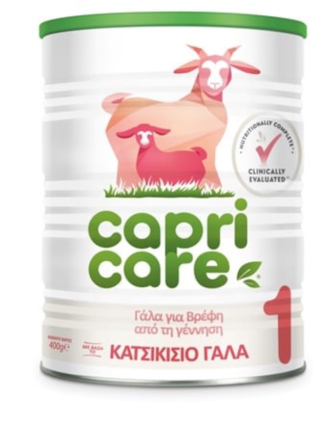 Capricare 1 Βρεφικό Γάλα με Βάση το Πλήρες Κατσικίσιο Γάλα από τον 0-6 Μήνα, 400gr