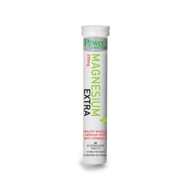 Power Health Magnesium+ Extra 20eff, Συμπλήρωμα Διατροφής με Μαγνήσιο 375mg