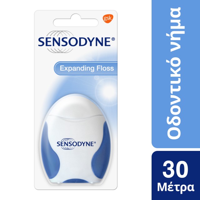 Sensodyne Expanding Floss Sensodyne Οδοντικό Νήμα για Μεσοδόντιο Καθαρισμό 30m, 1 τεμάχιο