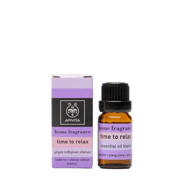 Apivita Essential Oil Time Τo Relax Μίγμα Αιθερίων Ελαίων με Λεβάντα, Γιασεμί & Υλανγκ Υλανγκ 10ml