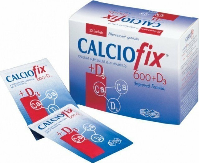 Intermed Calciofix Κόκκοι 600mg Ασβεστίου & 200iu D3, 30 Φακελίσκοι