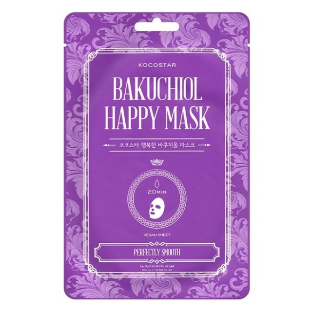 Kocostar Bakuchiol Happy Mask Μάσκα Προσώπου για Λαμπερή Επιδερμίδα, 1τμχ