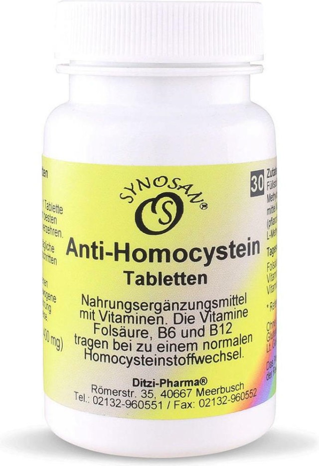 Metapharm Synosan Anti-Homocysteine 900 Για την Μείωση της Ομοκυστεΐνης, 30 Ταμπλέτες