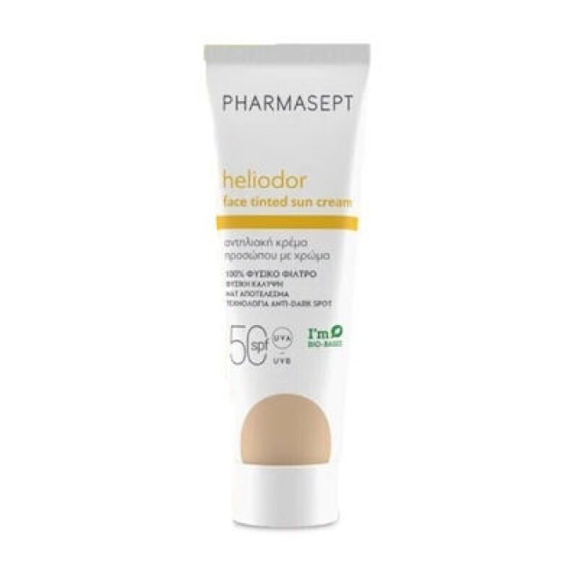 Pharmasept Heliodor Face Tinted Sun Cream Αντηλιακή Κρέμα Προσώπου με Χρώμα SPF50, 50ml