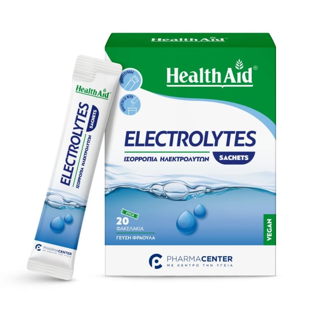 Health Aid Electrolytes Ηλεκτρολύτες με Γεύση Φράουλα, 20 Φακελίσκοι