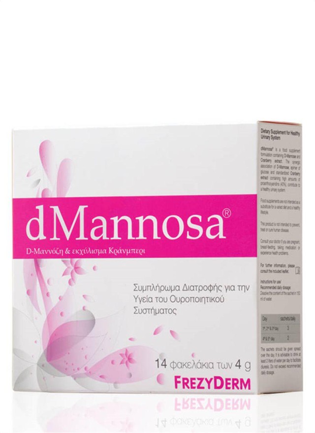 Frezyderm dMannosa Συμπλήρωμα Διατροφής για την Υγεία του Ουροποιητικού Συστήματος, 14 Φακελίσκοι