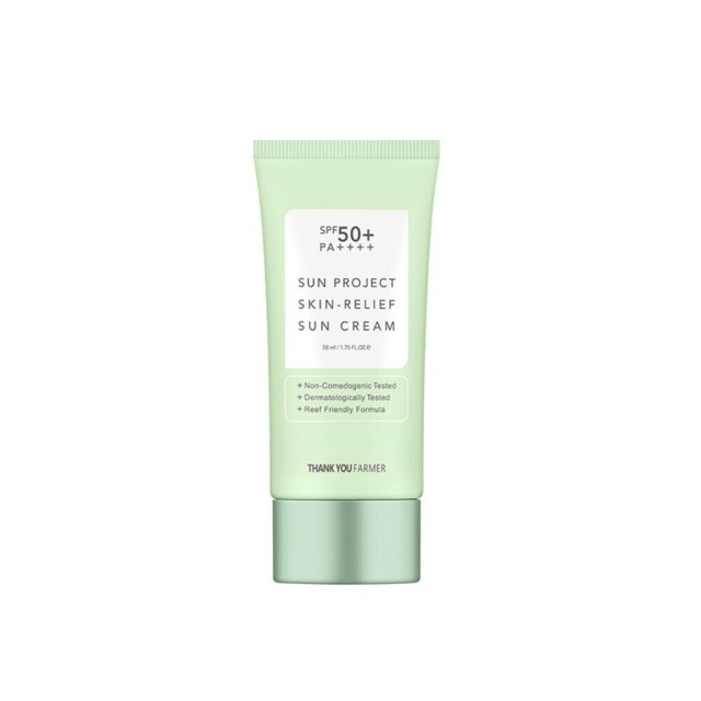 Thank You Farmer Sun Project Skin Relief Sun Cream SPF50+ Αντηλιακή Κρέμα Προσώπου για Επιδερμίδα με Ακμή, 50ml