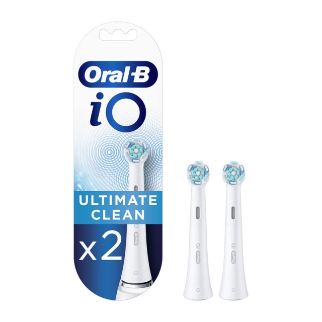 Oral-B iO Ultimate Clean White Ανταλλακτικές Κεφαλές Ηλεκτρικής Οδοντόβουρτσας, 2τμχ