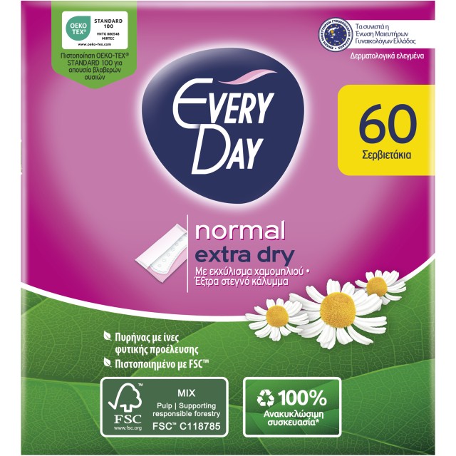 Every Day Normal Extra Dry Σερβιετάκια, 60τμχ