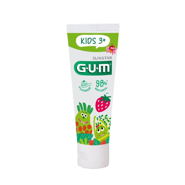 Gum Toothpaste Kids, Παιδική Οδοντόκρεμα με Γεύση Φράουλα 3+ Eτών, ...