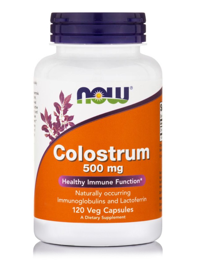 Now Foods Colostrum 500mg Συμπλήρωμα Διατροφής από Πρωτόγαλα για Δυνατό Ανοσοποιητικό, 120 κάψουλες