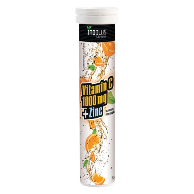Inoplus Vitamin C 1000 & Zinc Συμπλήρωμα Διατροφής για Ενίσχυση του Ανοσοποιητικού με Βιταμίνη C και Ψευδάργυρο , 20 Αναβράζοντα Δισκία