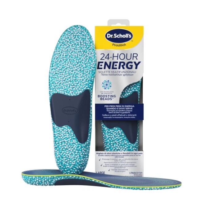 Scholl 24-Hour Energy Πάτοι Πολλαπλών Χρήσεων Large, 1ζευγάρι