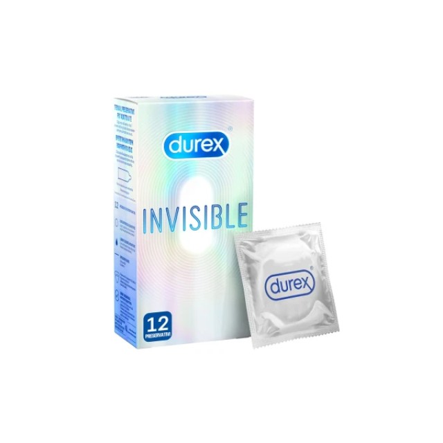 Durex Προφυλακτικά Invisible Extra Thin 12τμχ