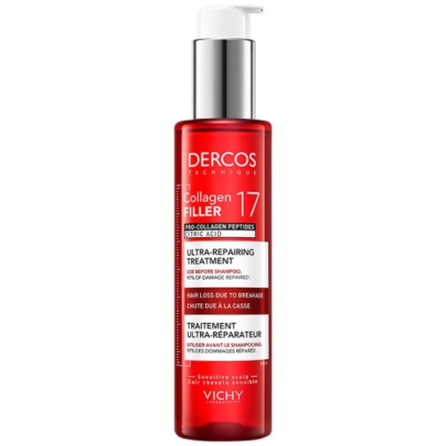 Vichy Dercos Collagen Filler 17 Ultra-Repairing Shampoo Επανορθωτικ...
