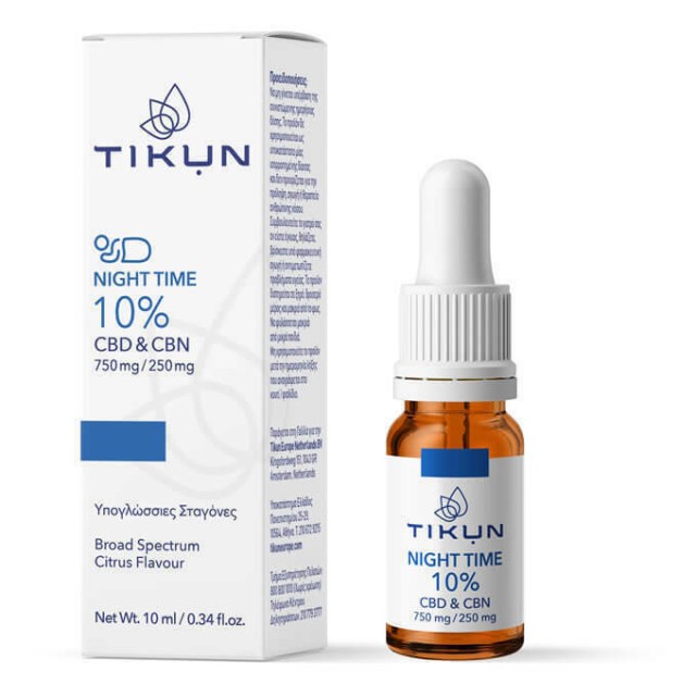 Tikun - Night Time 10% με CBD 750mg & CBN 250mg - 10ml