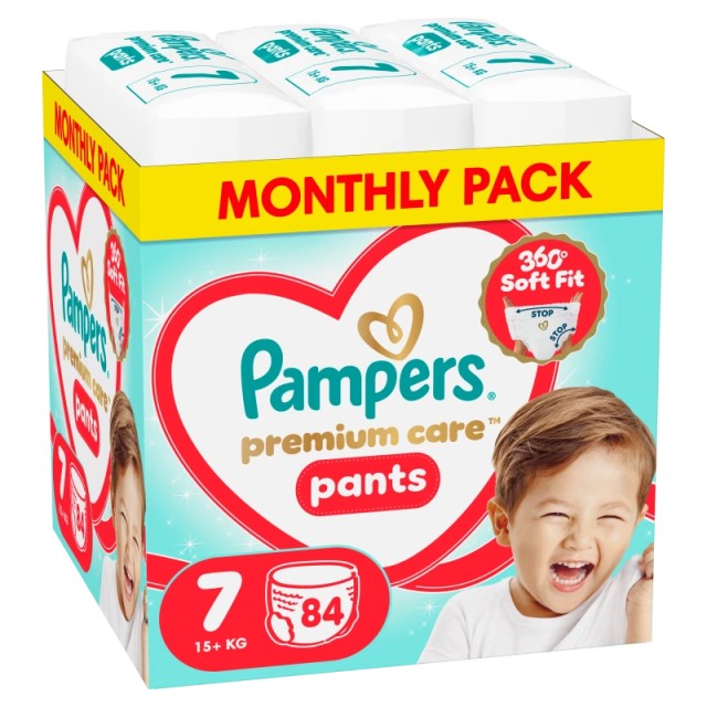 Pampers Premium Care Pants Monthly Pack No.7 (15kg+) Βρεφικές Πάνες...
