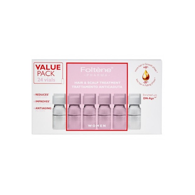 Foltène® Pharma Value Pack Ολοκληρωμένη Θεραπεία Κατά Της Τριχόπτωσης Για Γυναίκες, Με 24 Αμπούλες x 6ml Διάρκειας 3 Μηνών