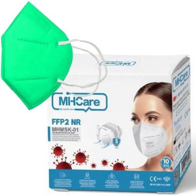 MHCare MHMSK-01 Μάσκα Προστασίας FFP2 σε Λαχανί Χρώμα 1 Τεμάχιο
