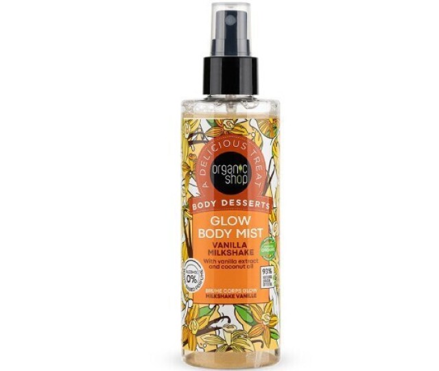 Organic Shop by Natura Siberica Body Desserts Vanilla Milkshake Body Mist Λάμψης, 200ml