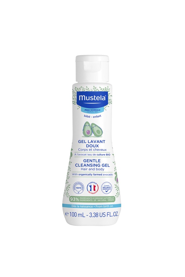 Mustela Gentle Cleansing Gel-Normal Skin Τζελ Καθαρισμού για Μαλλιά & Σώμα με Αβοκάντο για Κανονικό Δέρμα 100ml