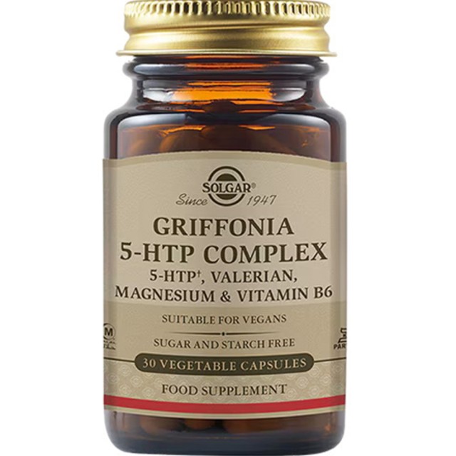 Solgar Griffonia 5-HTP Complex Συμπλήρωμα Διατροφής, 30 κάψουλες