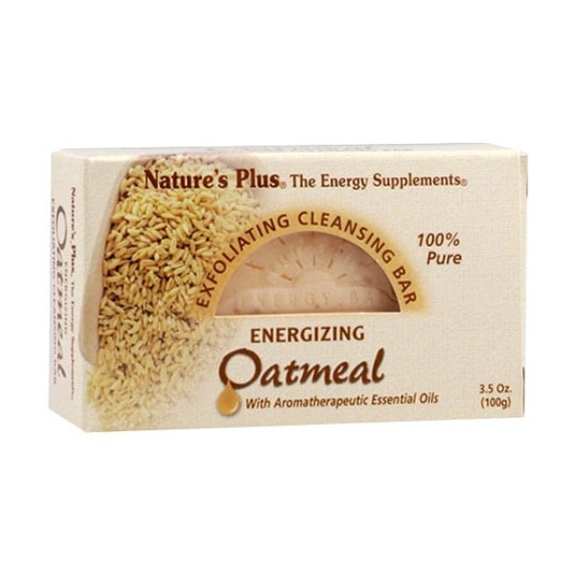 Natures Plus Oatmeal Exfoliating Cleansing Bar Μπάρα Καθαρισμού & Απολέπισης με Βρώμη, 100gr