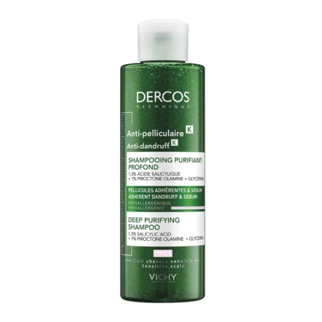 Vichy Dercos Anti Dandruff K Shampoo ph5.5 Σαμπουάν Κατά Της Πιτυρί...
