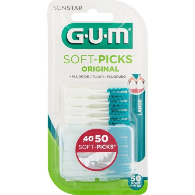 Gum 634 Soft Picks Large Μεσοδόντια Βουρτσάκια, 50 τμχ