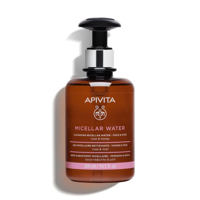 Apivita Micellar Water Νερό Καθαρισμού Micellaire Για Πρόσωπο & Μάτια Με Τριαντάφυλλο Και Μέλι, 300ml
