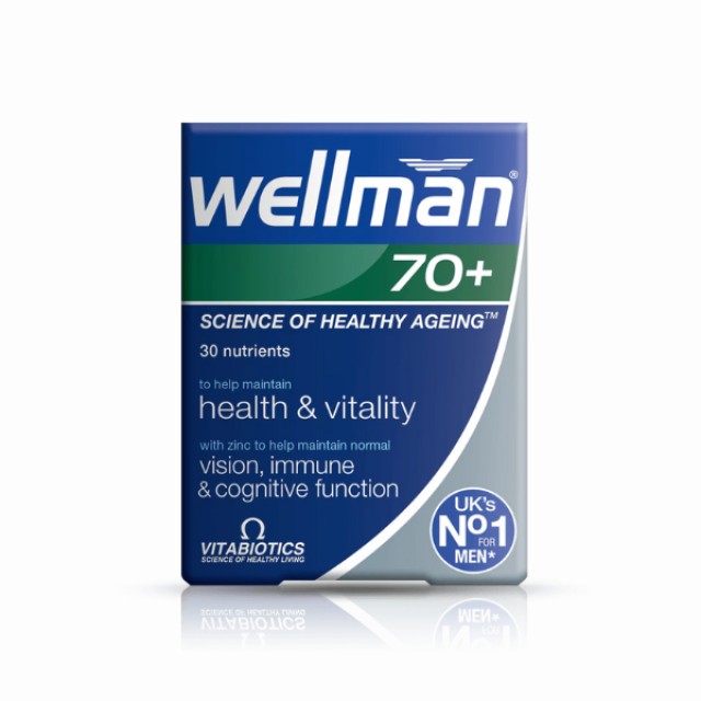 Vitabiotics Wellman 70+ Πολυβιταμίνη για Άνδρες άνω των 70 ετών, 30...