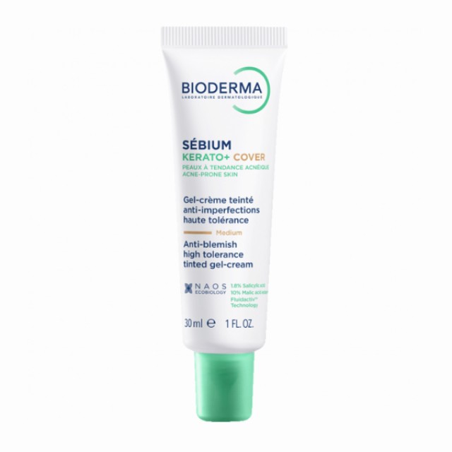 Bioderma Sebium Kerato+ Cover Κρέμα Προσώπου με Χρώμα κατά των Ατελ...