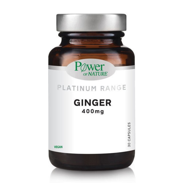 Power οf Nature Platinum Range Ginger Συμπλήρωμα Διατροφής Mε Τζίντζερ 400mg, 30 Κάψουλες