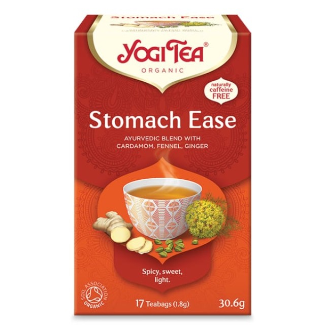 Yogi Tea Stomach Ease Αφέψημα για πιο Εύκολη Χώνεψη, 17x1.8g