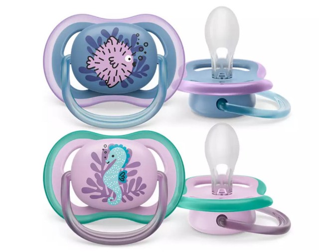 Philips Avent Ultra Air 6-18m Πιπίλα Σιλικόνης Ψάρι / Ιππόκαμπος 2τμχ