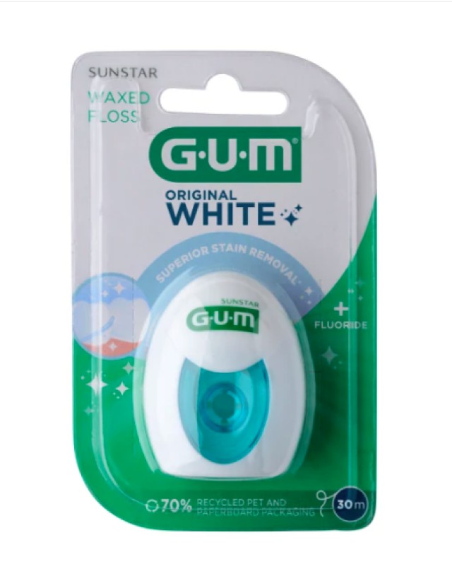 Gum 2040 Original White Floss Οδοντικό Νήμα 30m, 1τμχ