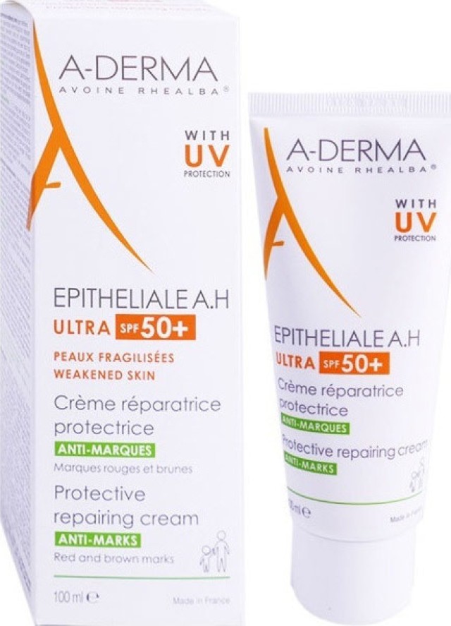 A-Derma Epitheliale A.H. Ultra SPF50+ Προστατευτική Επανορθωτική Κρέμα Κατά των Σημαδιών, 100ml