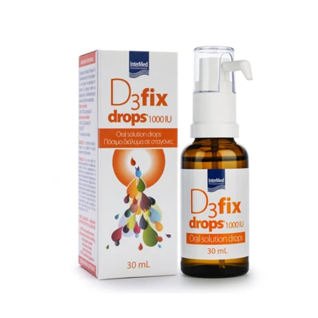 Intermed D3 Fix Drops 1000IU Nutritional Supplement With Pump, 30ml