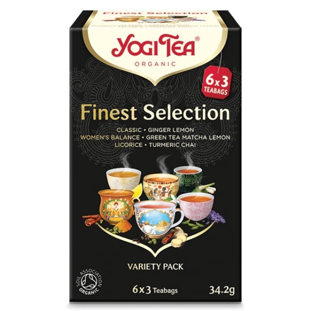 Yogi Tea Finest Selection Αφεψήματα Διαφορετικών Γεύσεων, 9x2 Teabags