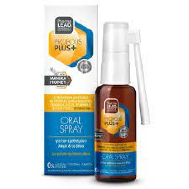 PharmaLead Propolis Plus+ Oral Στοματικό Spray Για Τον Ερεθισμένο Λαιμό και Τον Βήχα, 30ml