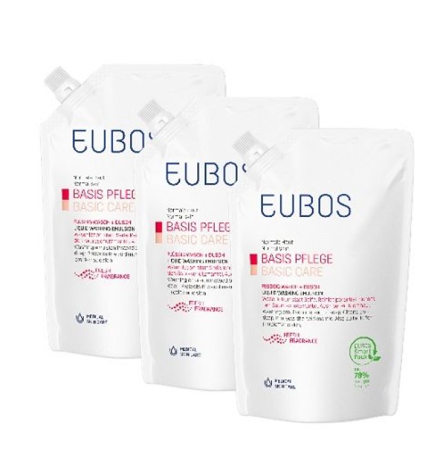 Eubos Promo Red Liquid Washing Emulsion Red Refill 400ml (2+1) 1.2lt