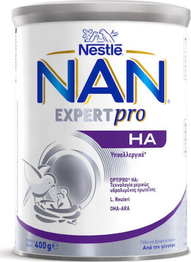 Nestle Γάλα σε Σκόνη Nan Expert Pro Ha Υποαλλεργικό Γάλα σε Σκόνη 0m+ ,400gr
