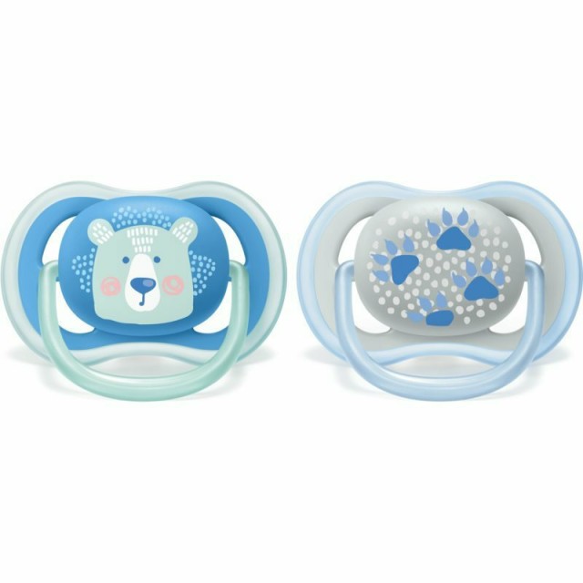 Avent Philips Ultra Air Animals Πιπίλα Ορθοδοντική με Κρίκο για Μωρά 6-18 μηνών, 2 Τεμάχια